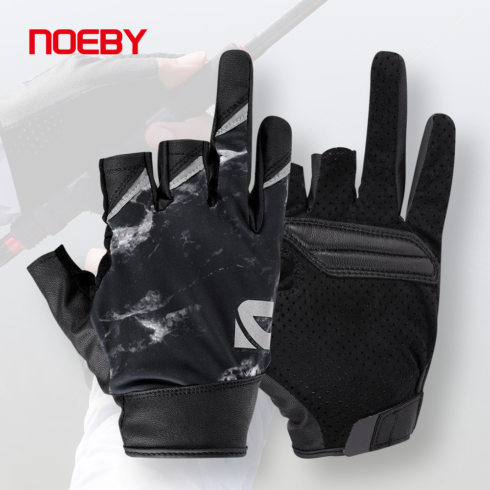 Fishing Boat Oar - Noeby 하프 핑거 낚시 장갑 UPF50